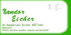 nandor eicher business card